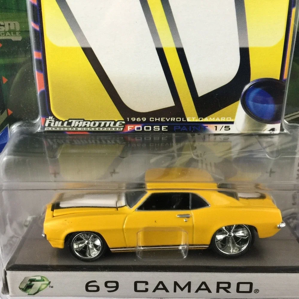 JL Foose Full Throttle 1969 69 Chevrolet Chevy Camaro‎ Car Yellow Die Cast 3.25